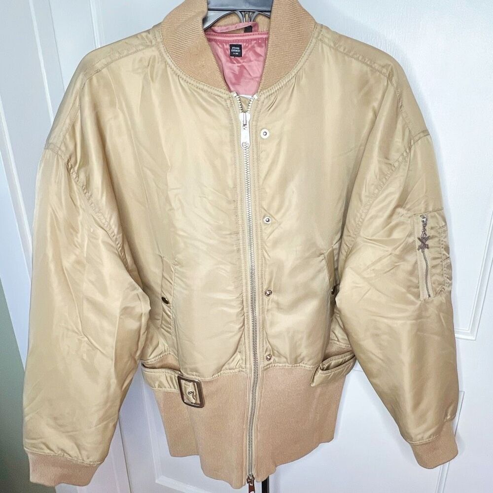 Opening Ceremony Reversible Bomber Jacket Belted Tan Size Small